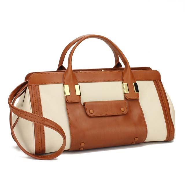 クロエ (CHLOE) ALICEハンドバッグ3S0161-703-00IHUSKY WHITE/TAN ホワイト系/ブラウン系【送料無料】【レディース】