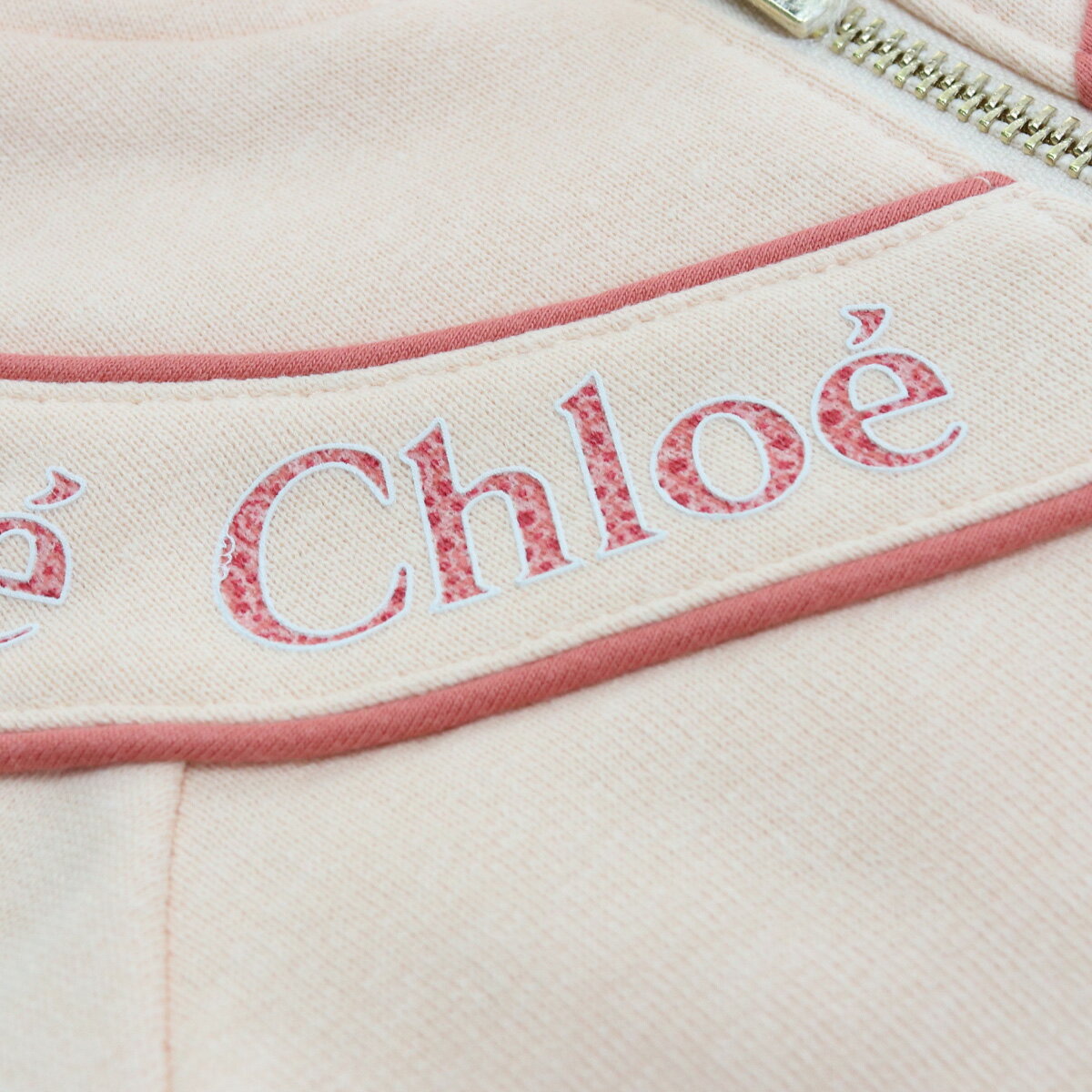 クロエ CHLOE キッズ−セットアップ ブランド ブランドロゴ ロゴ ジャージ C08041　45F PALE PINK ピンク系 kb-01