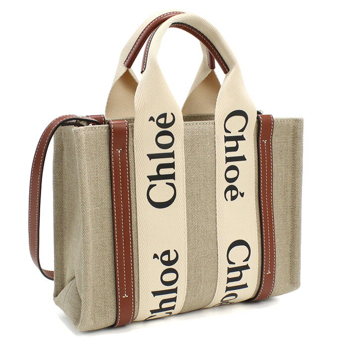 クロエ CHLOE トートバッグ　ブランド CHC22AS397I26　90U WHITE-BROWN 1 ベージュ系 ブラウン系　bag-01