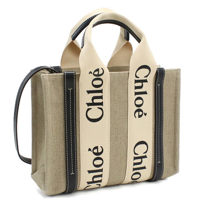 【5/10限定P10倍】クロエ CHLOE トートバッグ　ブランド CHC22AS397I26　91J WHITE-BLUE 1 ベージュ系 ネイビー系　bag-01