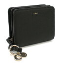 クロエ CHLOE 二つ折り財布 小銭入付き アルファベット ミニ財布 レディース ブランド CHC22WP765F57　001 ブラック wallet-01