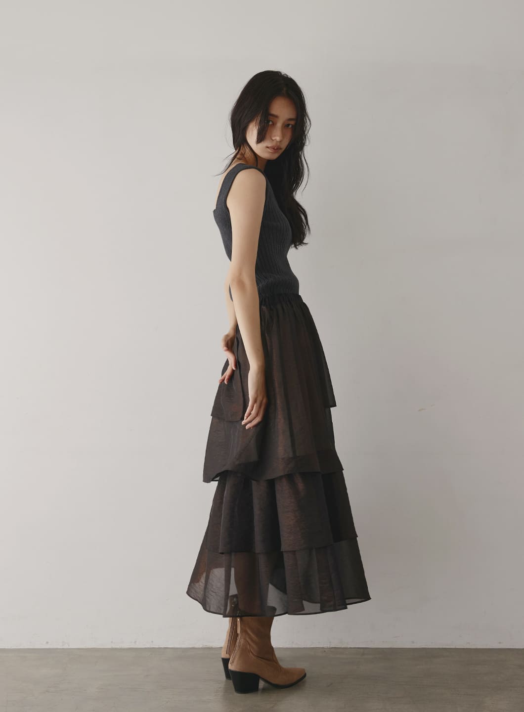 シャイニーティアードスカート COEL コエル スカート