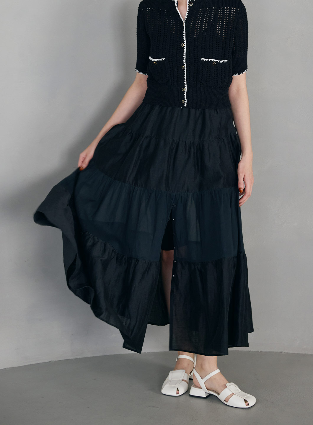 シアーレイヤードスカート　COEL　コエル