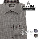 ジャックブリット Jacques Britt メンズ Yシャツ ワイシャツ 長袖 ストライプ 857010 26 ブラウン系 メンズ ビジネス Yシャツ ワイシャツ カッターシャツ【キャッシュレス 5％ 還元】 OLS-4