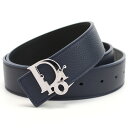 【2点購入で10%】ディオール Christian Dior メンズベルト ブランド ロゴ 4404PL TAM 16Q ブラック ネイビー系 gsm-5 belt-01 gif-04m new-06