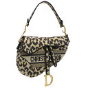 ディオール バッグ（レディース） ディオール Christian Dior ハンドバッグ ブランド mizza サドルバッグ レオパード ロゴ M0446 CRHM 918 ベージュ系 マルチカラー bag-01