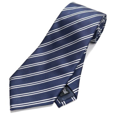エンポリオ アルマーニ EMPORIO ARMANI ストライプ柄 ネクタイ レギュラータイ 340182 0P307 01836 DARK BLUE ネイビー系、ホワイト系 ブランド ネクタイ メンズ gsm-5