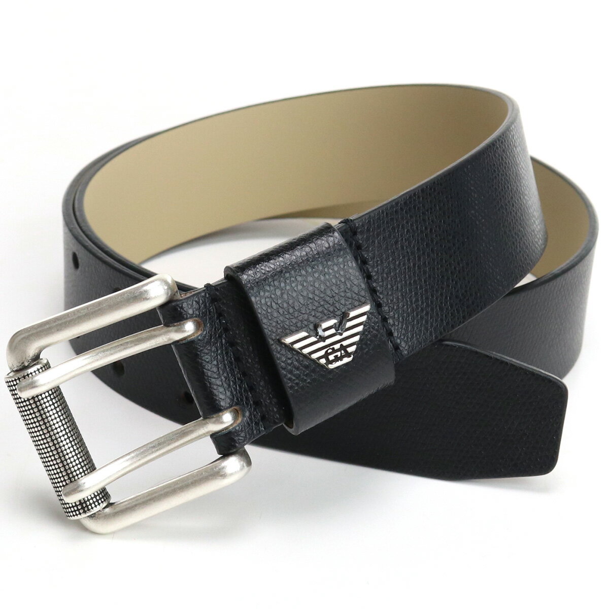 アルマーニ ベルト（メンズ） エンポリオアルマーニ EMPORIO ARMANI メンズベルト ブランド Y4S079 YAQ2G 81072 BLACK ブラック belt-01 父の日 SS2406