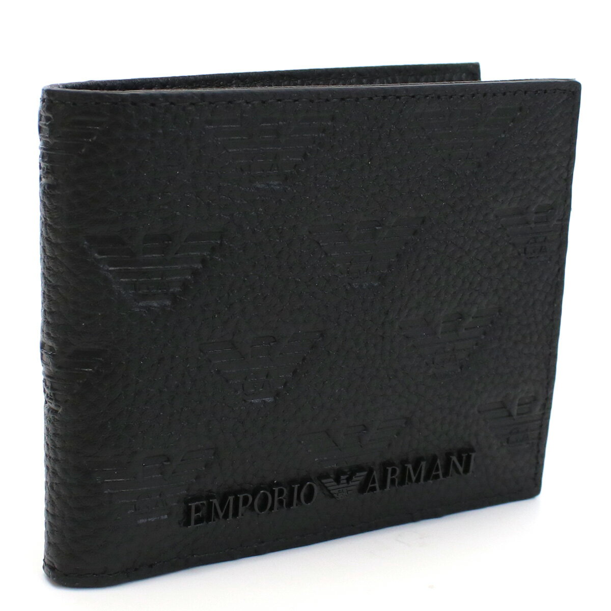 アルマーニ 財布（メンズ） エンポリオアルマーニ EMPORIO ARMANI 2つ折り財布 ブランド ミニ財布 YEM122 Y142V 81072 BLACK ブラック wallet-01 mini-01 gsm-2 new-05