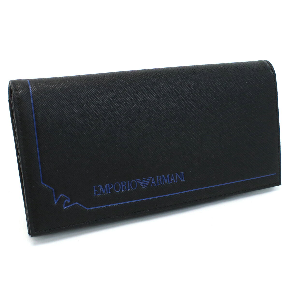 エンポリオアルマーニ EMPORIO ARMANI 長財布ニ折小銭入付き ブランド Y4R170　Y731E　80001 BLACK ブラック wallet-01 父の日