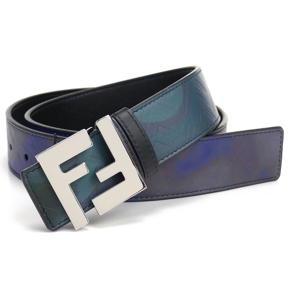 フェンディ FENDI メンズベルト ブランド 7C0424 AHUY F1GWW ブルー系 ブラック belt-01 gif-04m new-06