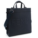 フェンディ FENDI トートバッグ ブランド　ショッパー ミディアム　ショルダー付 7VA583　AMAC　F082Q ネイビー系 bag-01