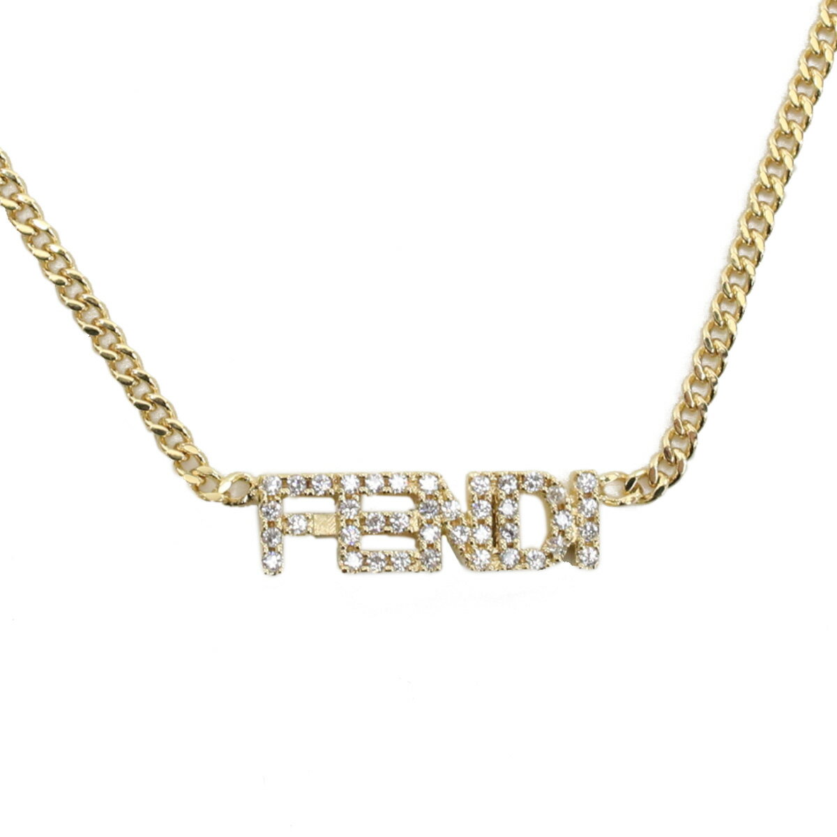 フェンディ FENDI ネックレス　クリスタル ロゴ 8AH252　A44G　F089U ゴールド　accessory-01 gif-04w new-03