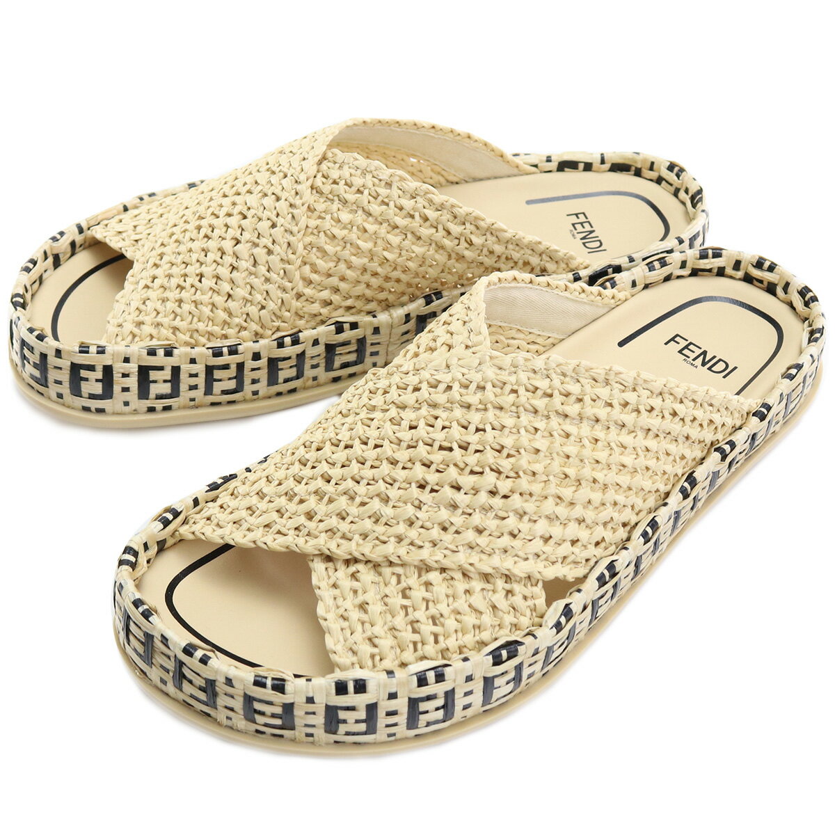 【メンズもOK！！】【レディース大きめサイズ】 フェンディ FENDI レディースサンダル 8X8085　AEH0　F1D1M ベージュ系 shoes-01 uni-01