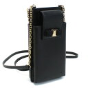 フェラガモ スマホショルダー レディース フェラガモ FERRAGAMO スマホショルダー ブランド　ヴァラ 22-0381 0755402　NERO ブラック　bag-01 new-01