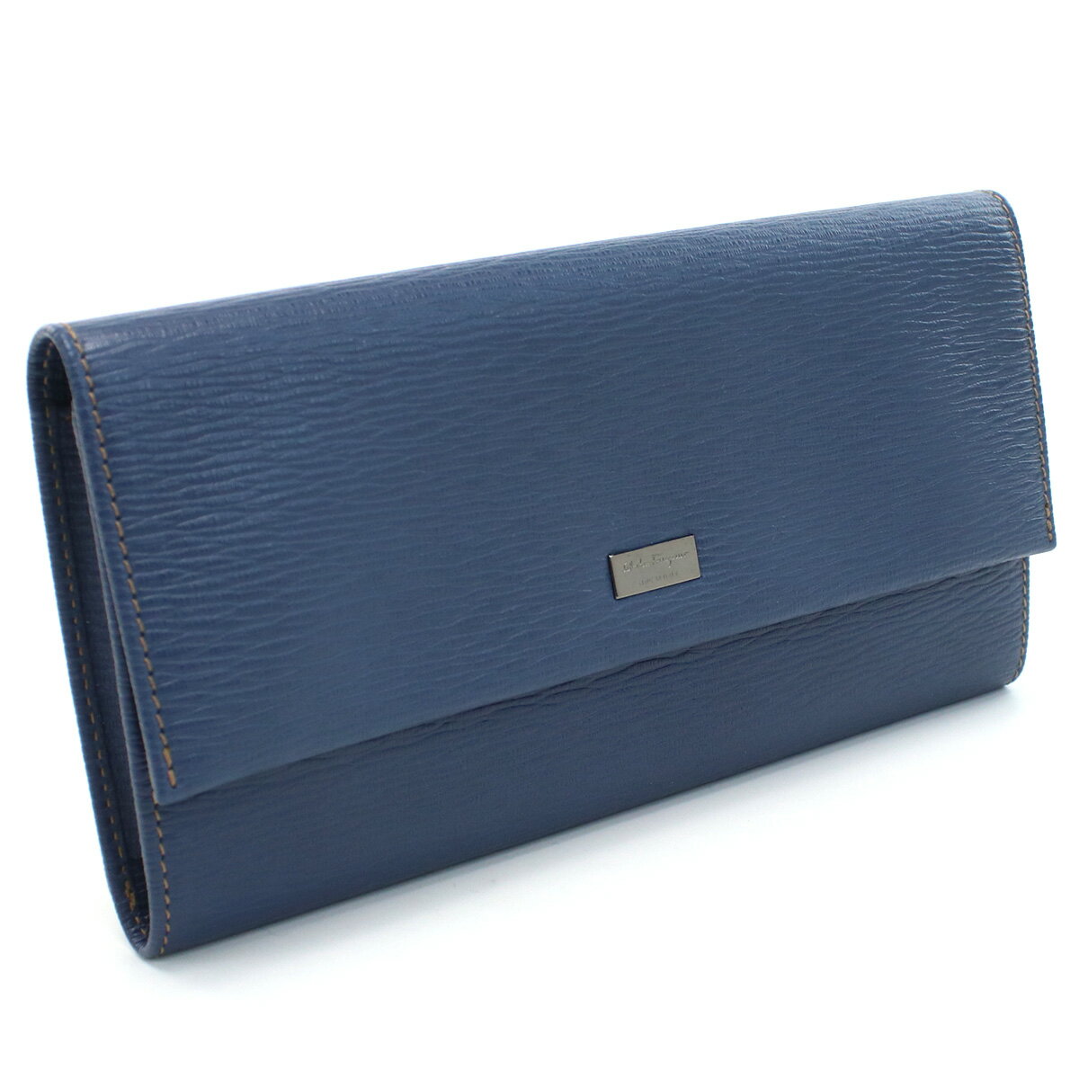 フェラガモ 財布（メンズ） フェラガモ FERRAGAMO 長財布ニ折小銭入付き ブランド 66-0155 0620541　DUTCH BLUE ブルー系 wallet-01 父の日