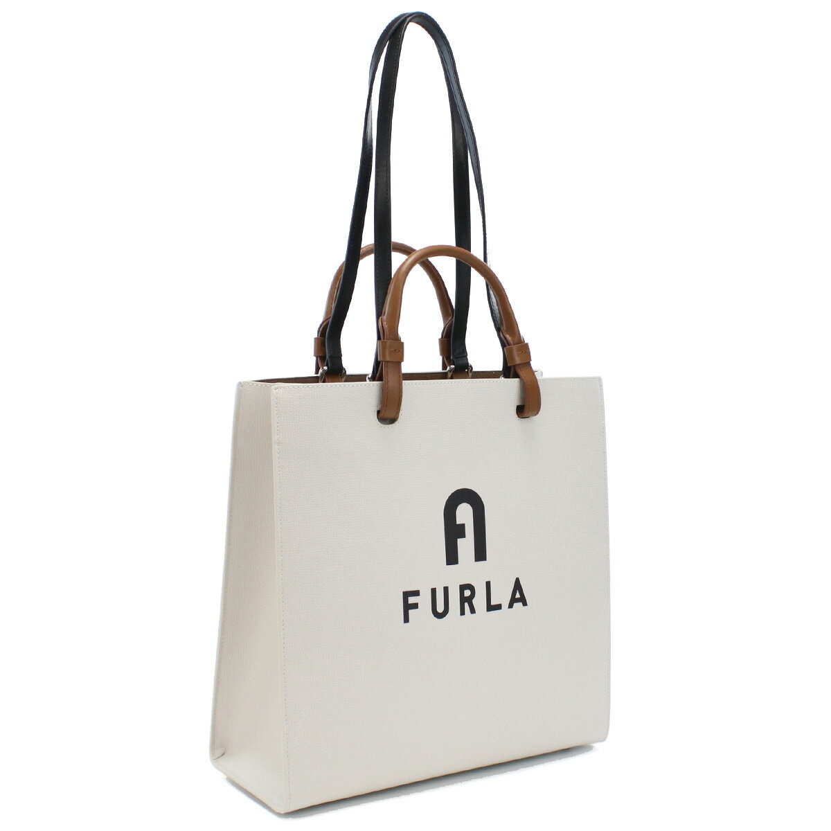 フルラ FURLA FURLA VARSITY トートバッグ ブランド WB00728 BX1230 1843S MARSHMALLOW+NERO ホワイト系 bag-01 new-01 母の日