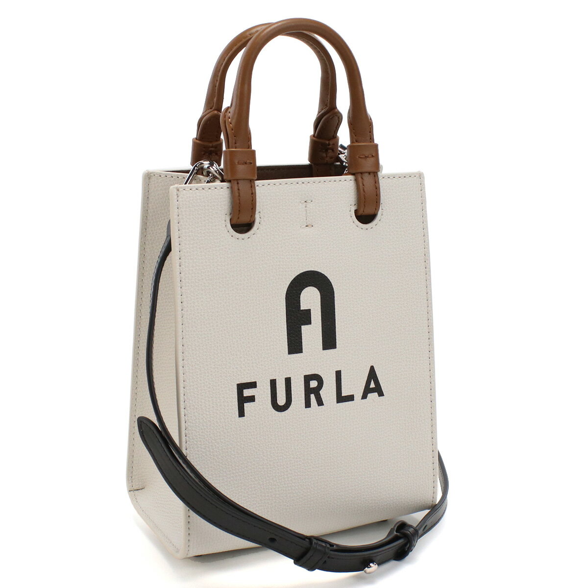 フルラ ハンドバッグ（レディース） フルラ FURLA FURLA VARSITY ハンドバッグ ショルダー ブランド WB00729 BX1230 1843S MARSHMALLOW+NERO ホワイト系 bag-01 new-01