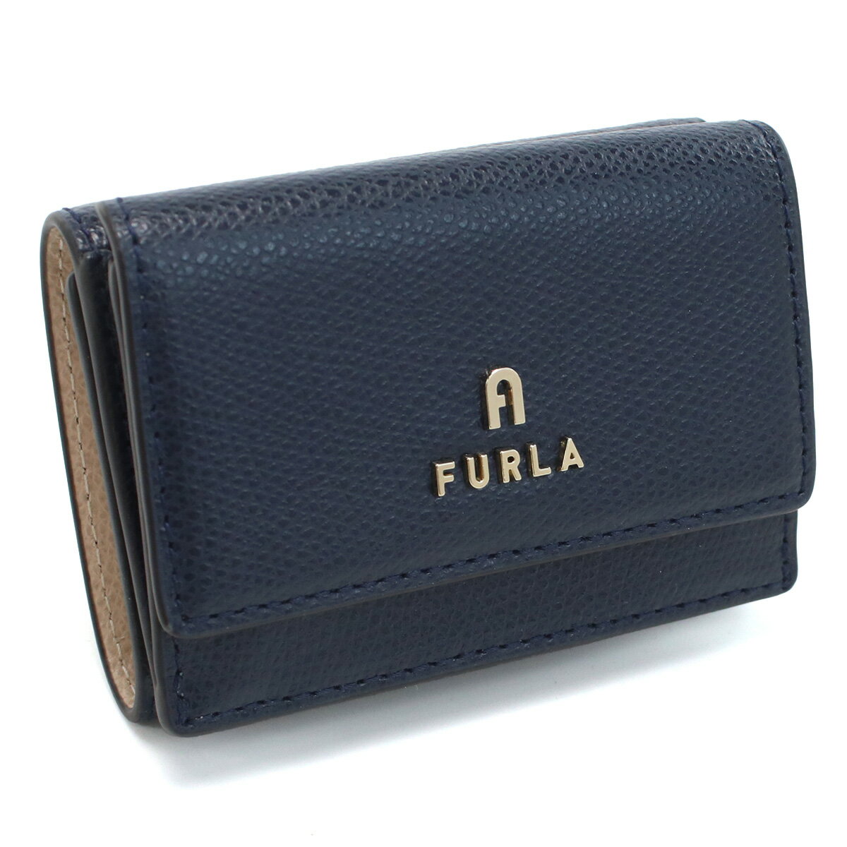 フルラ FURLA FURLA CAMELIA 三折財布小銭入付き　ブランド WP00318　ARE000　2717S MEDITERRANEO+BALLERI ネイビー系　wallet-01 new-02