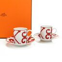エルメス HERMES 雑貨 コーヒーカップ ペア マグカップ 11017 ガダルレッド レッド系 食器
