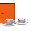 エルメス HERMES H Deco アッシュデコ ティーカップ&ソーサー ペア 160ml 食器 37016