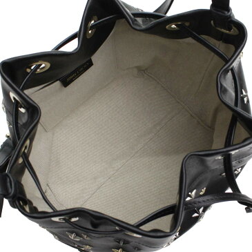 ジミーチュウ JIMMY CHOO スタースタッズ 巾着 ドローストリング ショルダーバッグ JUNO LTR BLACK/METALLIC MIX ブラック レディース ショルダーバック ブランド ブランドバッグ バック OLS-8