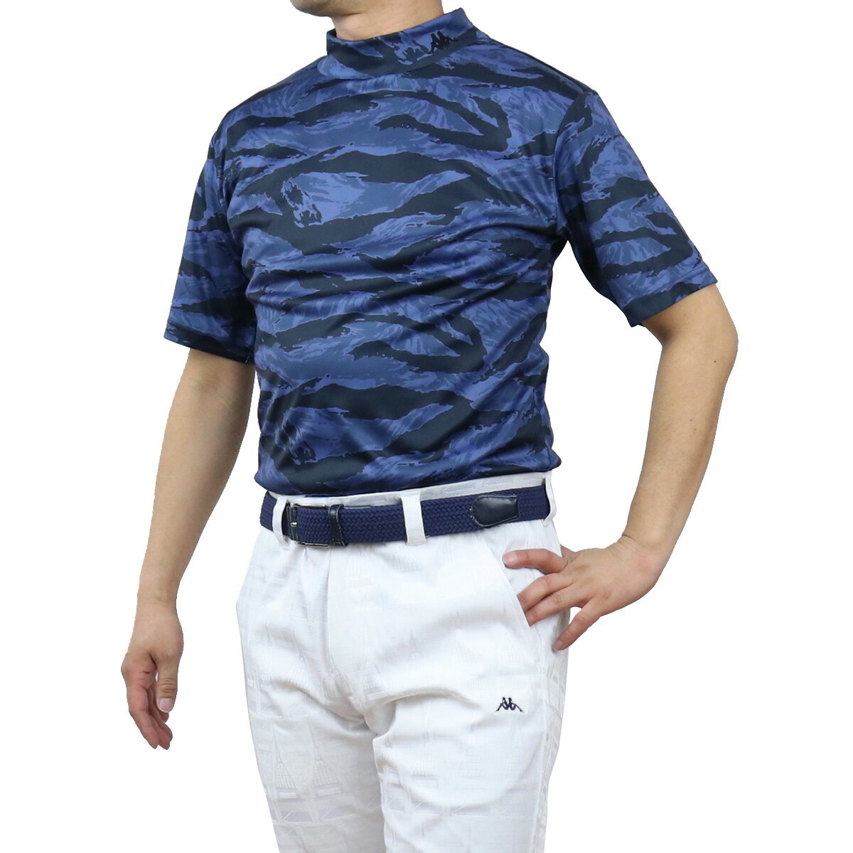 【均一セール】カッパ KAPPA GOLF メンズ－Tシャツ KGA2FMSS20 ハイネック DNV ネイビー系 golf-01