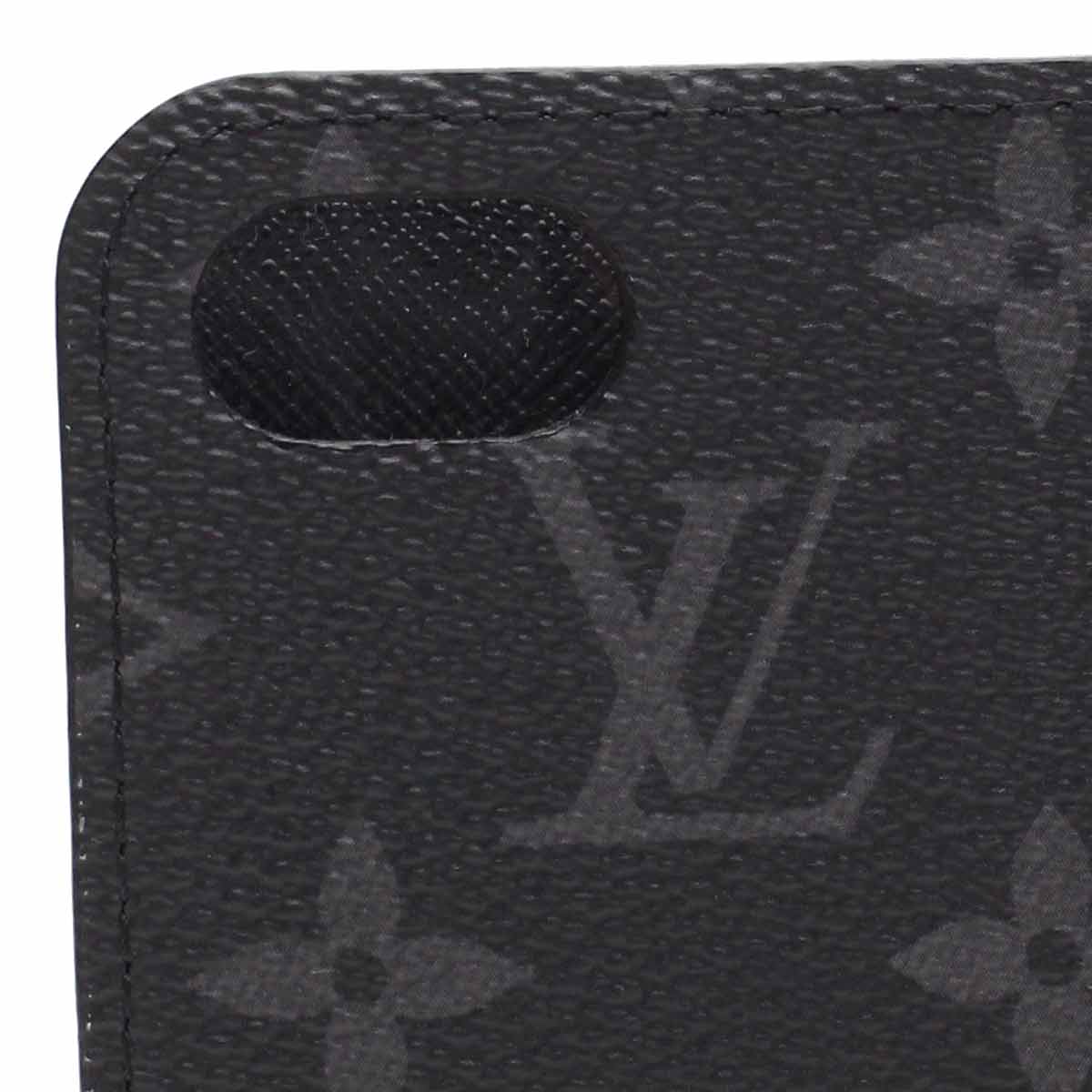 ルイ・ヴィトン (LOUIS VUITTON) 2つ折り iphoneケース IPHONE7・フォリオ M62640 モノグラム・エクリプス グレー系 メンズ