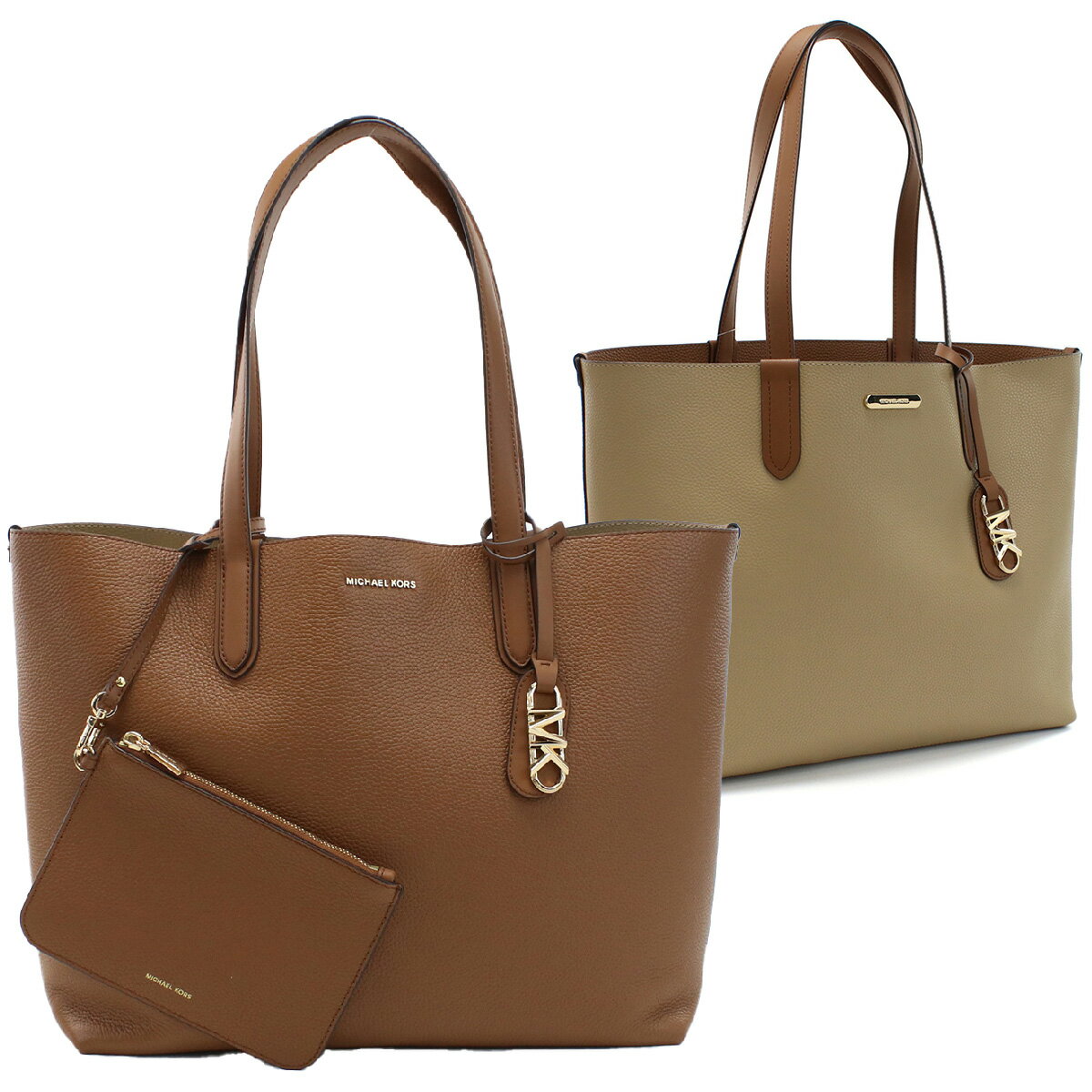 マイケル・コース MICHAEL KORS ELIZA トートバッグ ブランド 30F3GZAT4T LEATHER 230 LUGGAGE ブラウン系 bag-01 SS2406