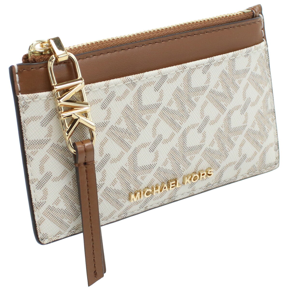 マイケルコース MICHAEL KORS EMPIRE 小銭入れ ブランド 34H3G8ED1B 099 VANILLA-LUGG ホワイト系 ブラウン系 SS2406