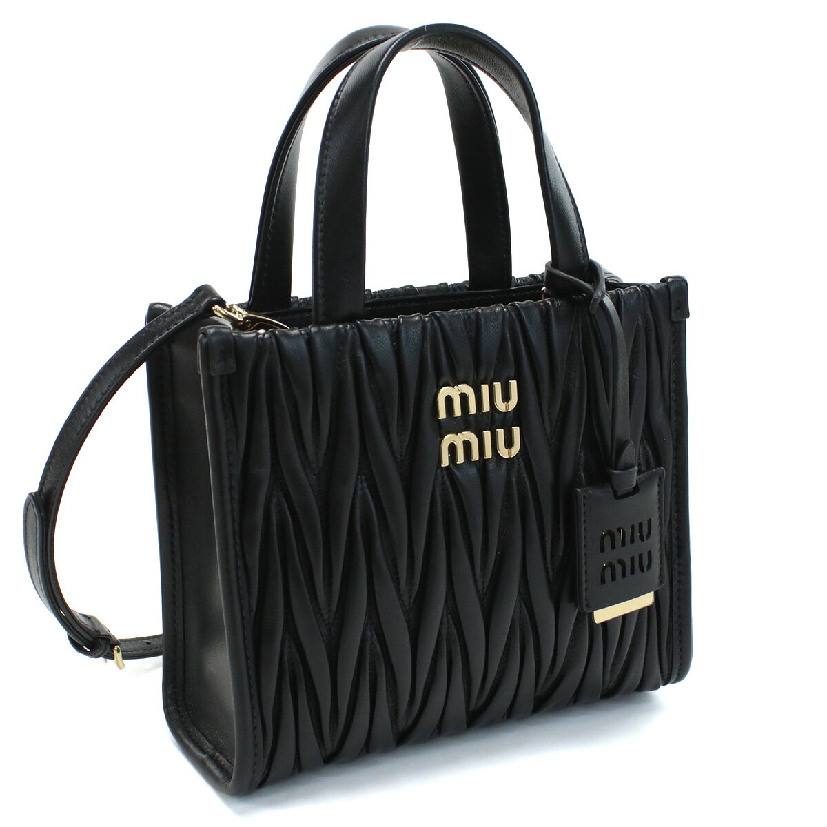 ミュウミュウ MIUMIU ハンドバッグ ブランド マテラッセ 5BA277　N88 V OOO　F0002 NERO ブラック bag-01