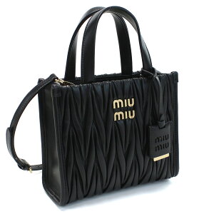 ߥ奦ߥ奦 MIUMIU ϥɥХå ֥ ޥƥå 5BA277N88 V OOOF0002 NERO ֥å bag-01