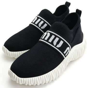 ミュウミュウ MIUMIU レディーススニーカー ブランドロゴ 5S374D 3KEV F 010 F0002 NERO ブラック bos-32 shoes-01