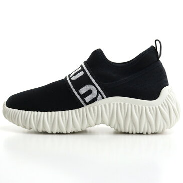 ミュウミュウ MIUMIU レディーススニーカー ブランドロゴ 5S374D 3KEV F 010 F0002 NERO ブラック bos-32 shoes-01