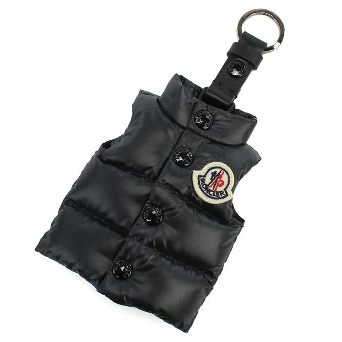 モンクレール MONCLER キーリング　ブランド ベスト バッグチャーム キーホルダー 6F00003 VEST KEYRING　M4058　999 ブラック 1