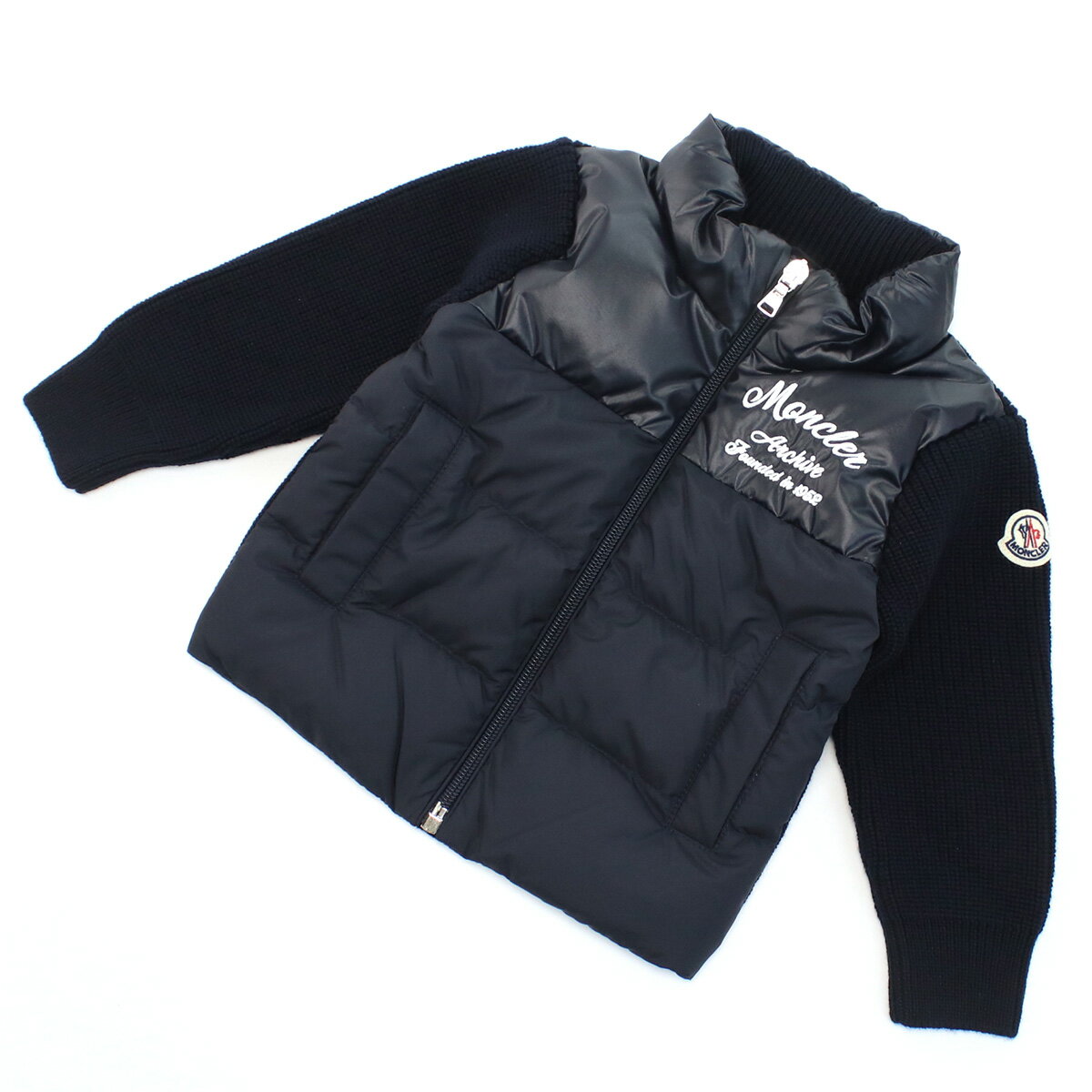 モンクレール MONCLER ベビー－ジャケット，上着 ブランド 9B00004 GARDIGAN TRICOT M1131 P77 ネイビー系 kb-01 outer-01 SS2406