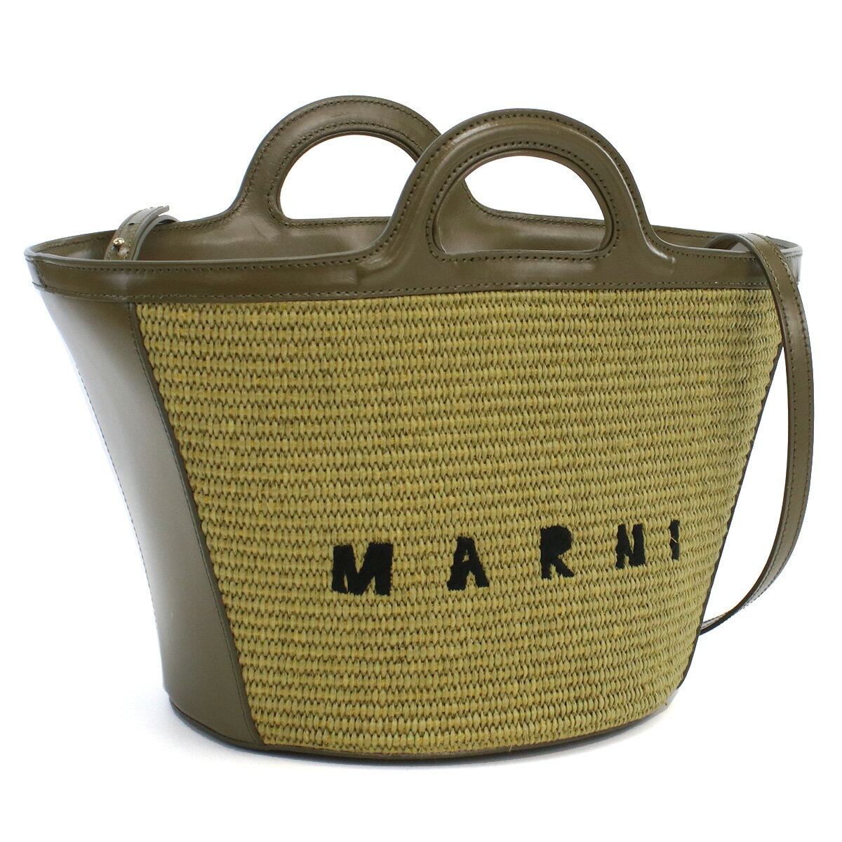 マルニ MARNI カゴバッグ ブランド ショルダー付 2way BMMP0068Q0 P3860 00V25 カーキ gif-03w sm-01