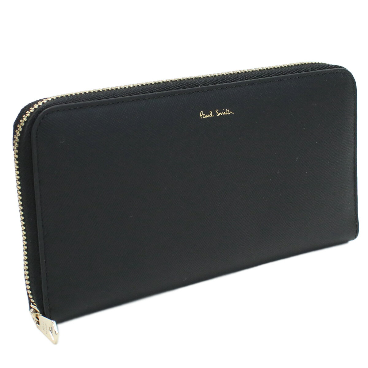 ポールスミス 長財布（メンズ） ポールスミス Paul Smith 長財布ラウンドファスナー　ブランド W1A4609X　AINSWS　79 BLACK ブラック　wallet-01 gif-02m 父の日