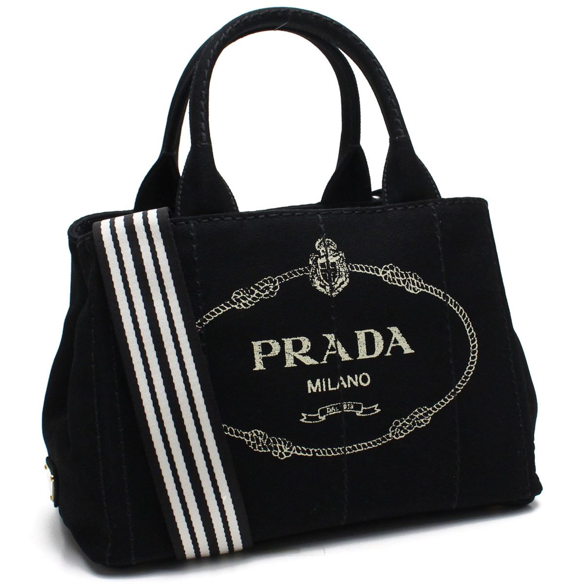 プラダ PRADA バッグ カナパ トートバッグ 1BG439 ZKI V ROO F0N12 NERO/TALCO ブラック レディース ブランドバッグ gif-03w new-01