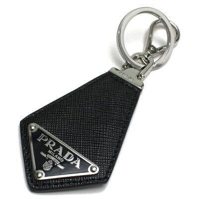 プラダ PRADA トライアングル ロゴプレート付き キーリング キーホルダー 2PP041 053 F0002 NERO ブラック メンズ レディース