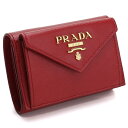 プラダ PRADA サフィアーノ メタル ミニ財布 3つ折り財布 1MH021 QWA F068Z FUOCO レッド系 レディース gsw-2