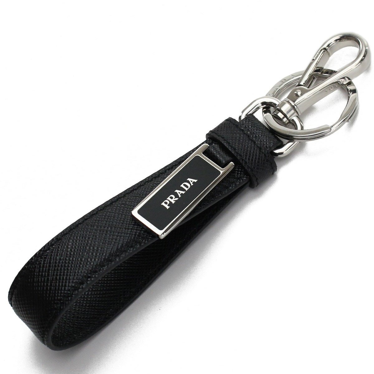 プラダ PRADA サフィアーノ キーリング 2PP709 053 F0002 NERO ブラック メンズ bf_w