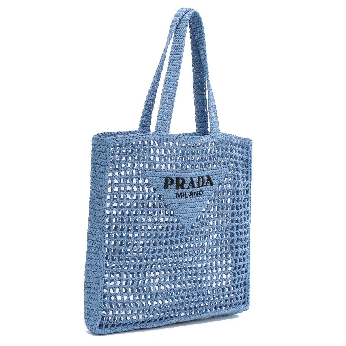 【5/10限定P10倍】プラダ PRADA カゴバッグ ブランド 2VG105 2A2T V OOO F0076 CELESTE ブルー系 kago-01 gif-03m