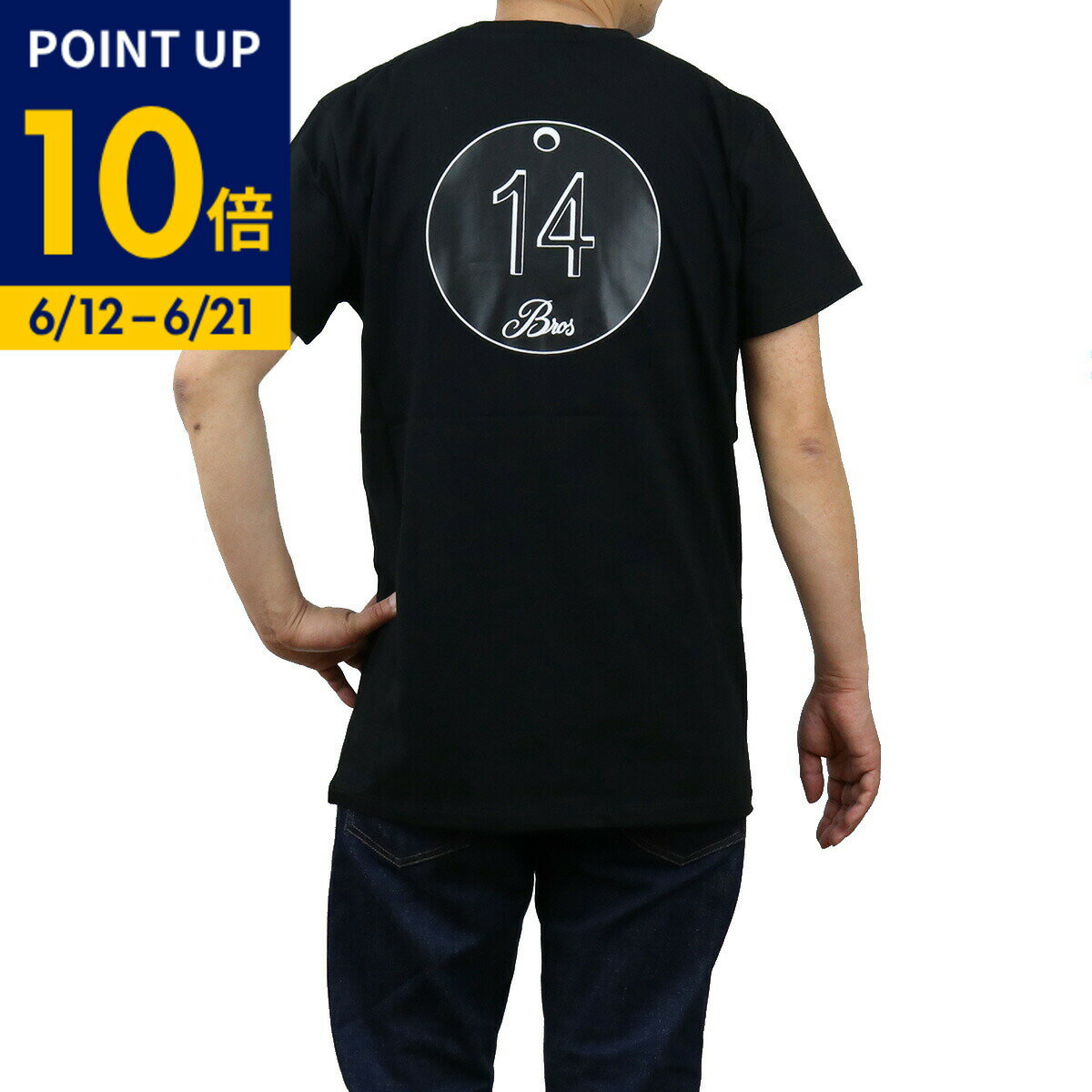 乐天商城 - 【父の日ポイント10倍】14BROS フォーティーンブロス Tシャツ 12679A3062B16 NERO メンズ ブラック