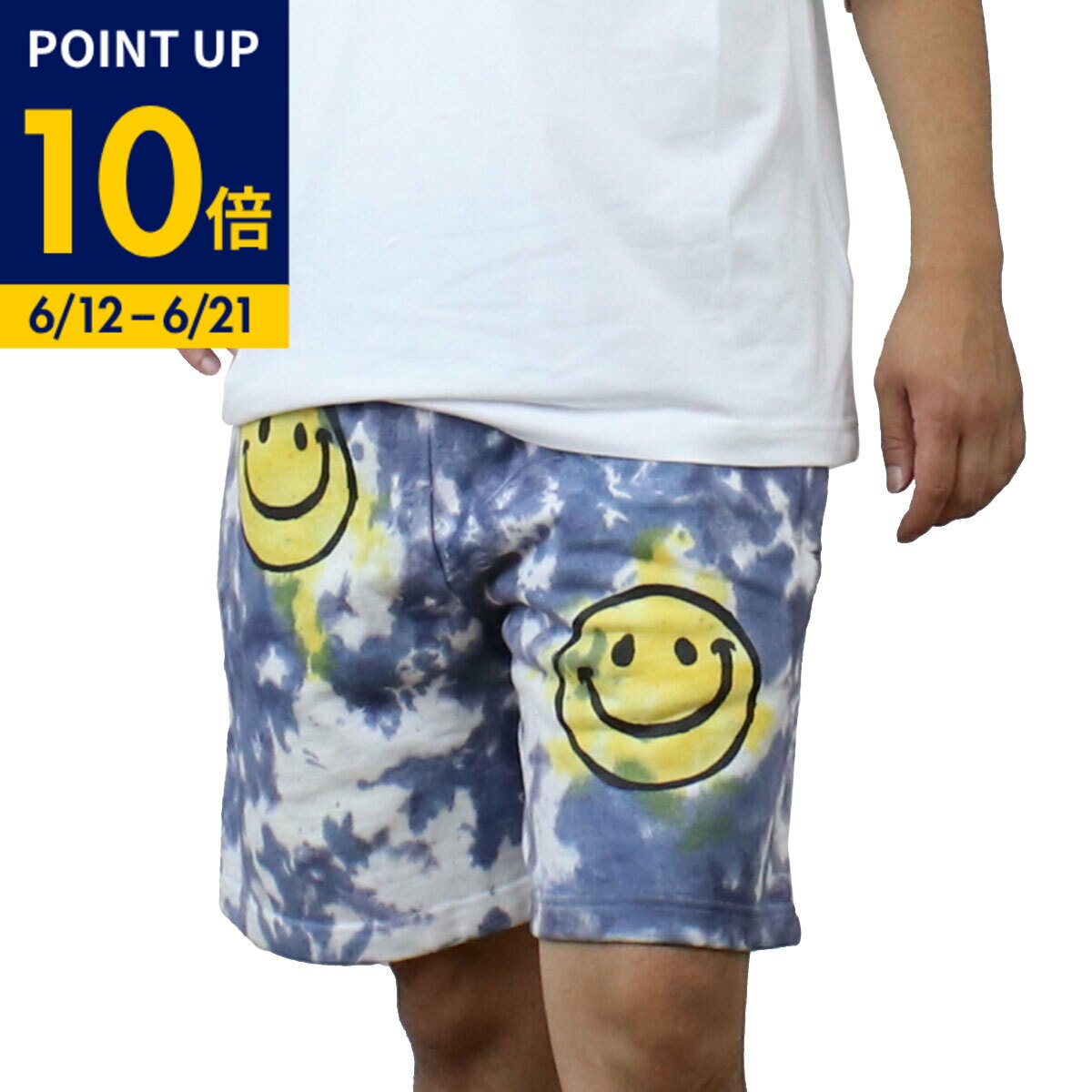 Rakuten - 【父の日ポイント10倍】MARKET マーケット ハーフパンツ 395000318 YELLOW BLUE TIEDYE メンズ ブルー系