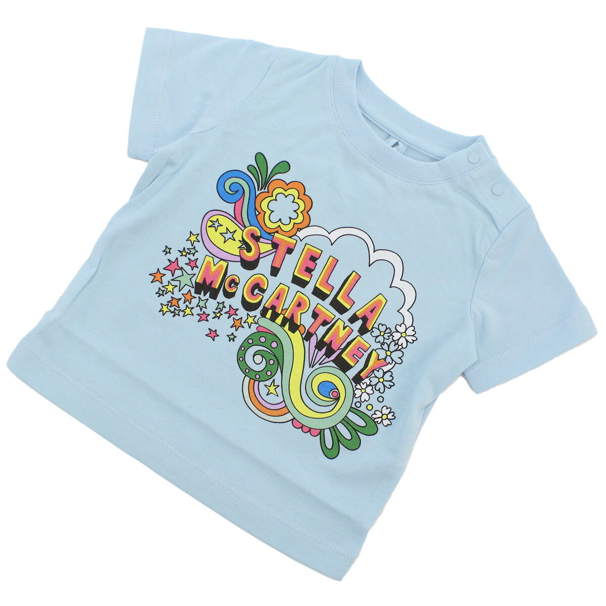 楽天ブランド総合卸　ビッグヒットステラマッカートニー STELLA MCCARTNEY ベビー　Tシャツ ブランド TS8011　Z0434　601 ブルー系 kb-01 sm-02