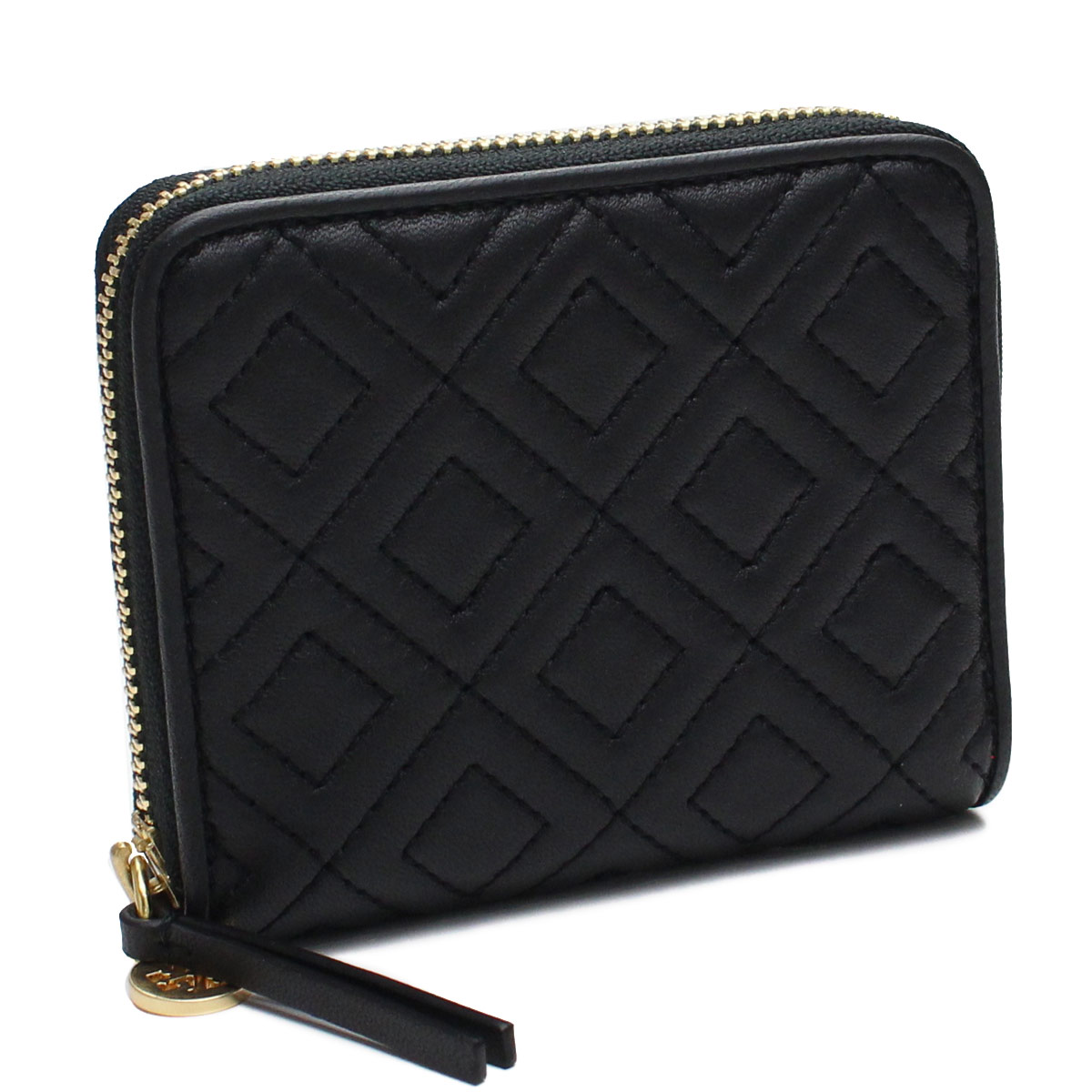 トリーバーチ TORY BURCH FLEMING QUILTED LEATHER ラウンドファスナー折り財布 43558 001 BLACK ブラック レディース 最安挑戦中【キャッシュレス 5％ 還元】