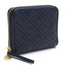 トリーバーチ TORY BURCH FLEMING QUILTED LEATHER ラウンドファスナー 折り財布 43558 403 ROYAL NAVY ネイビー系 レディース 最安挑戦中【キャッシュレス 5％ 還元】