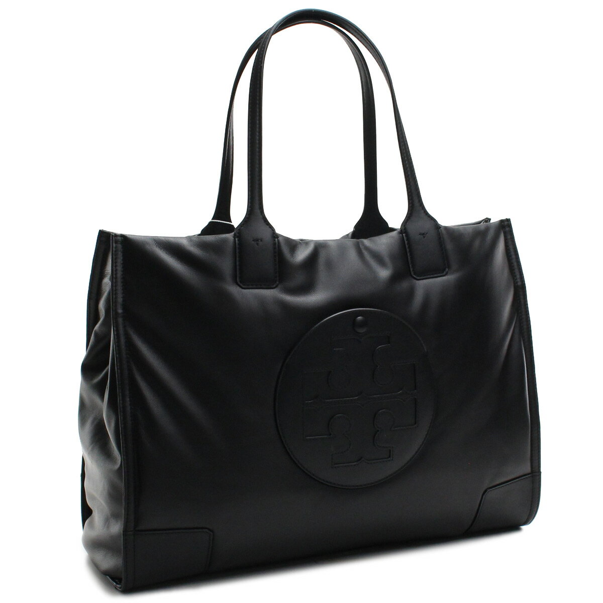 トリーバーチ TORY BURCH Ella All Leather Puffer エラ トートバッグ 60985 001 BLACK ブラック 大きめ トートバック tote BAG レディース ブランドバッグ OLS-8