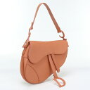 【中古良品】Dior ディオール ショルダー サドル ショルダーバッグ レディース オレンジ